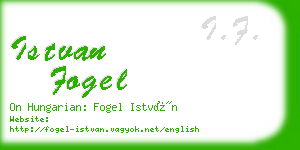 istvan fogel business card